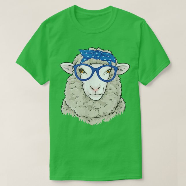 Cute Sheep Farmer Animal Farm  T-Shirt (Design Front)