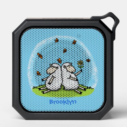 Cute sheep friends and butterflies cartoon bluetooth speaker