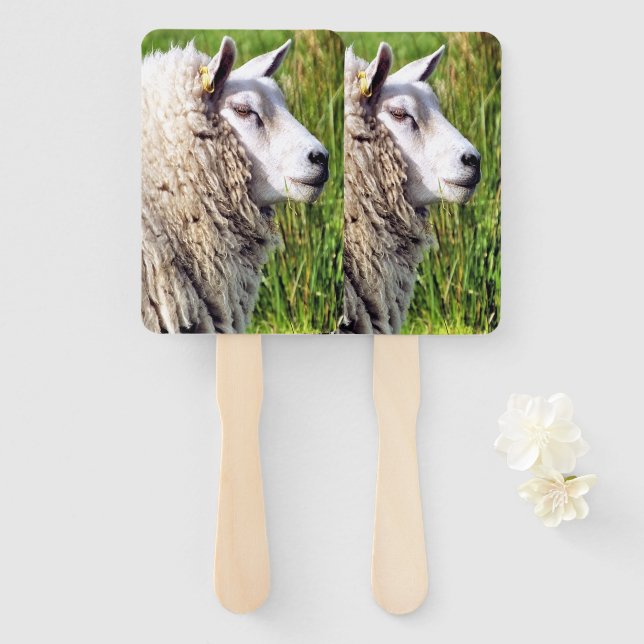 CUTE SHEEP HAND FAN (Front and Back)