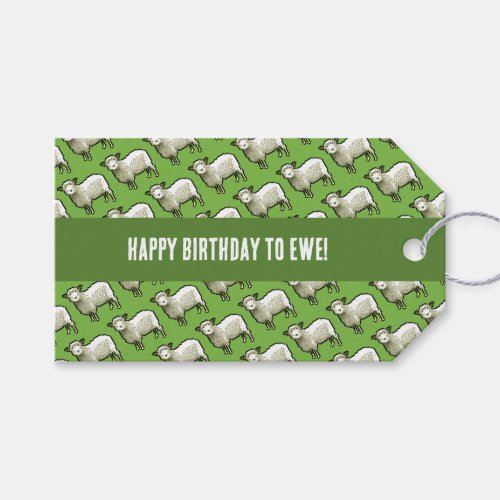 Cute Sheep Happy Birthday To Ewe Pixel Art Pattern