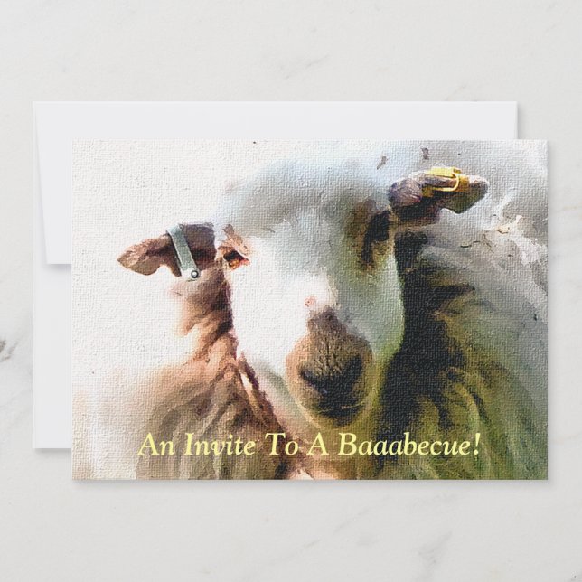 CUTE SHEEP INVITATION (Front)