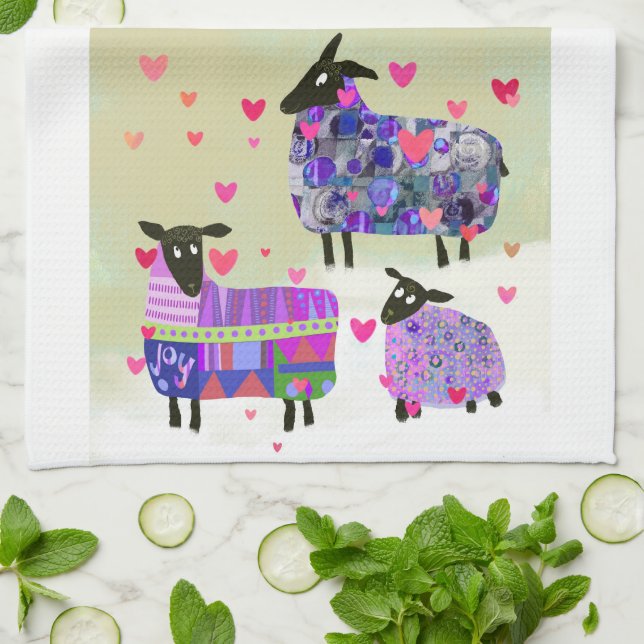 Cute Sheep Kitchen Towel (Folded)