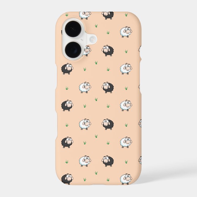 Cute Sheep Lamb Pattern Iphone Case (Back)