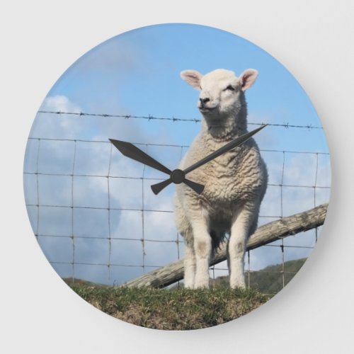 CUTE SHEEP LARGE CLOCK