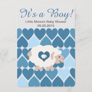 Cute Sheep Mama It's a Boy! Baby Shower Invitation