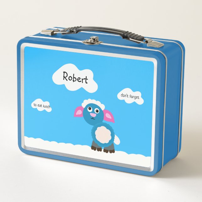 Cute sheep metal lunch box (Front)