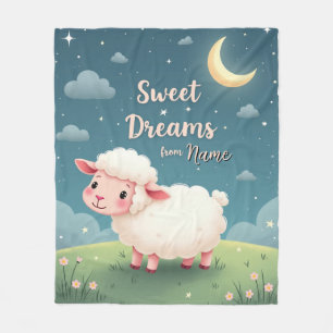 Cute Sheep Night Sky Blanket – Farmhouse Cozy Gift
