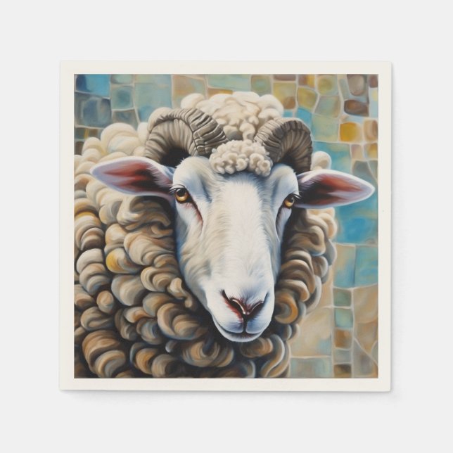 Cute sheep Paper napkin (Front)