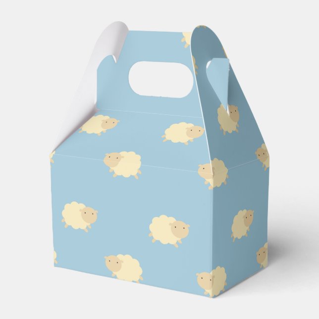 Cute Sheep Pattern Favor Box (Front Side)