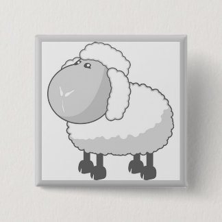 Cute Sheep Pinback Button