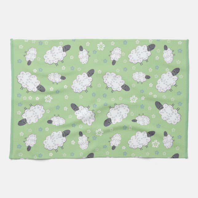 Cute Sheep Placemat Towel (Horizontal)