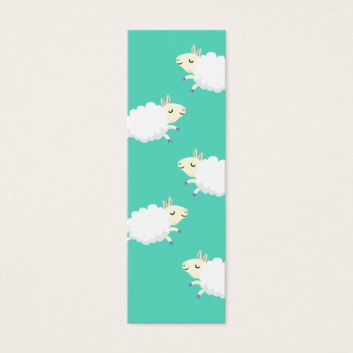 Cute sheep repeating pattern business cards