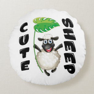CUTE SHEEP ROUND PILLOW
