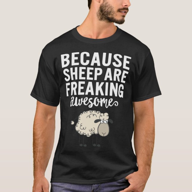 Cute Sheep Sheep Are Awesome Women Girls  Sheep Mo T-Shirt (Front)