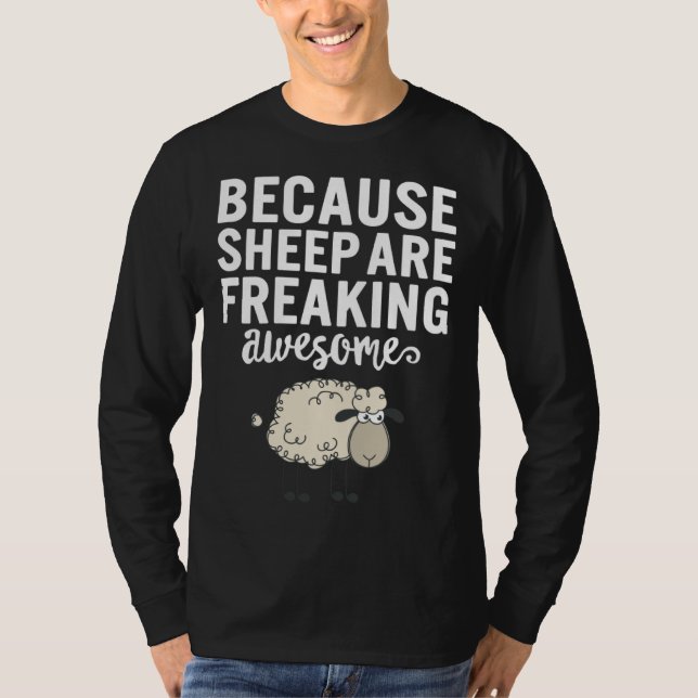 Cute Sheep Sheep Are Awesome Women Girls  Sheep Mo T-Shirt (Front)