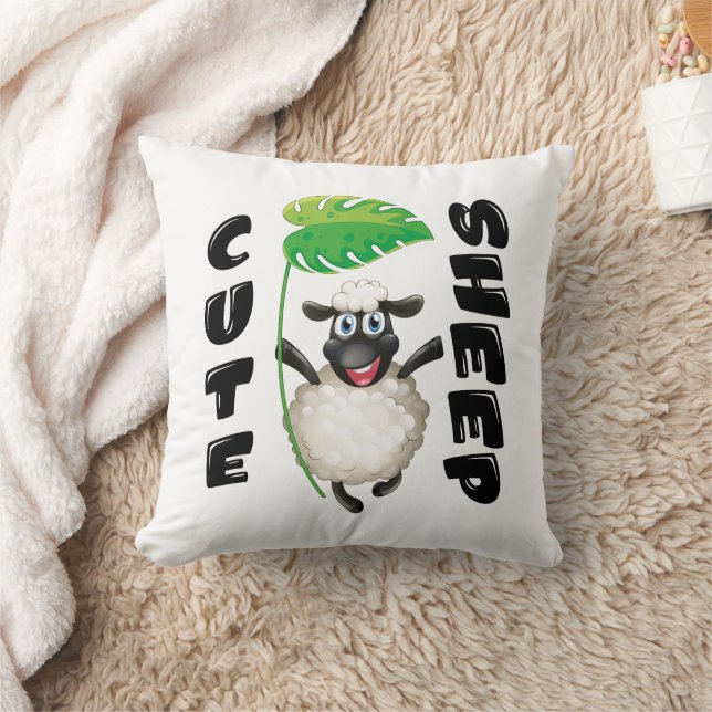 CUTE SHEEP THROW PILLOW (Blanket)