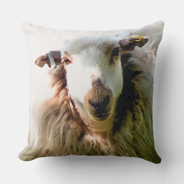 CUTE SHEEP THROW PILLOW (Front)