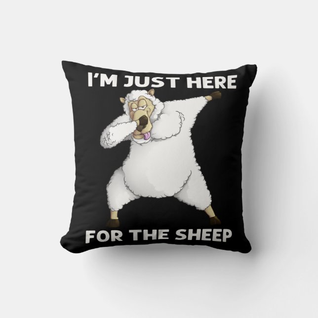Cute Sheep Throw Pillow (Front)