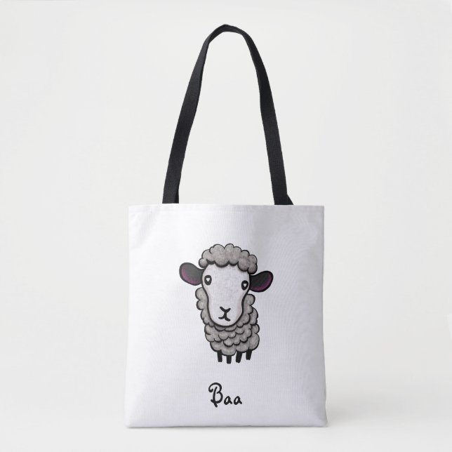 cute sheep tote bag (Front)