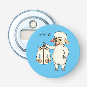 Cute sheep with jacket cartoon bottle opener