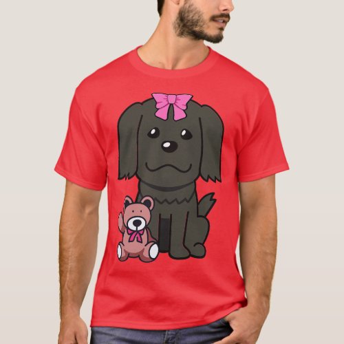 Cute sheepdog holds abear T_Shirt