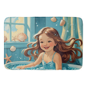 Cute shells Ocean-Themed Bath Time Girl Mat