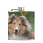 Cute Sheltie Flask