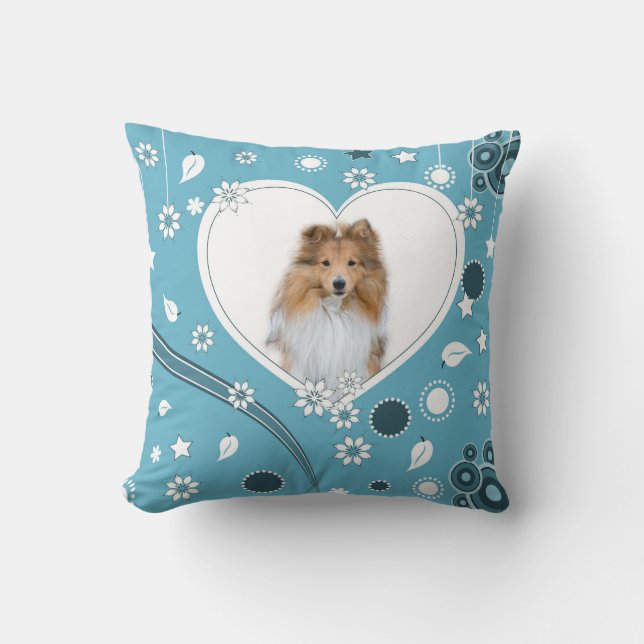 Cute Sheltie Shetland Sheepdog Pillow (Front)