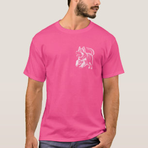 Cute Shepherd Puppy Portrait in Drawing Style on C T-Shirt