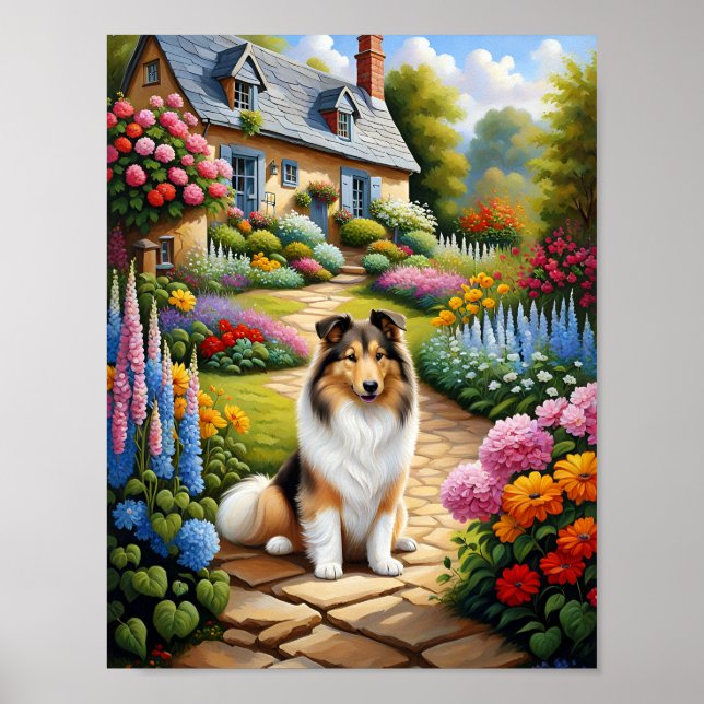 Cute Shetland Sheepdog Animal  Poster (Front)