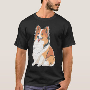 Cute Shetland Sheepdog Dog on Sheltie T-Shirt