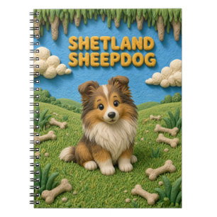 Cute Shetland Sheepdog Puppy, Baby Dog Notebook