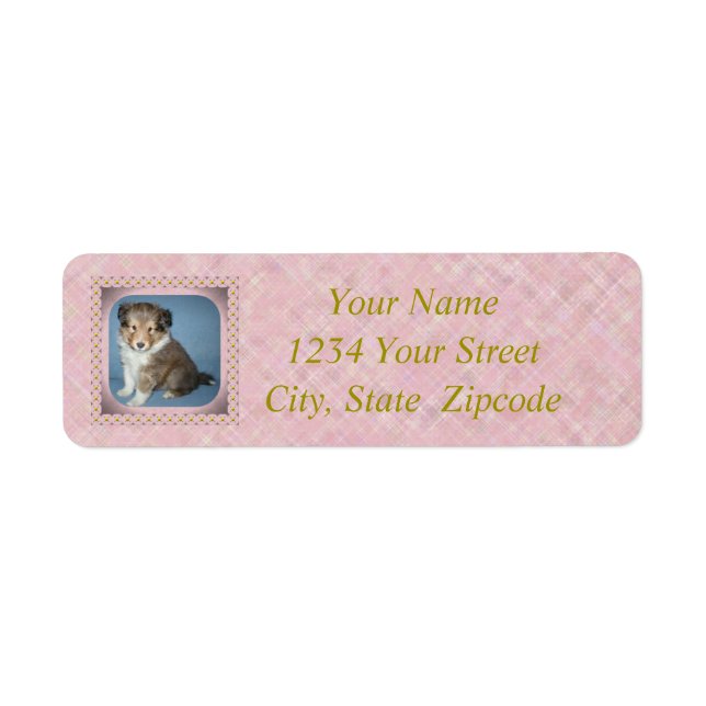 Cute Shetland Sheepdog Puppy Dog Address Labels (Front)