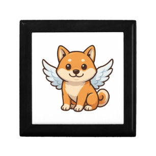 Cute Shiba Inu angel cartoon dog happiness Gift Box