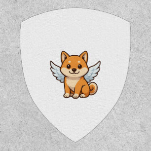 Cute Shiba Inu angel cartoon dog happiness Patch