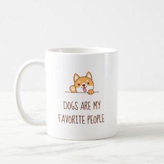 Cute Shiba Inu Corgi Dog Peeking above Quote