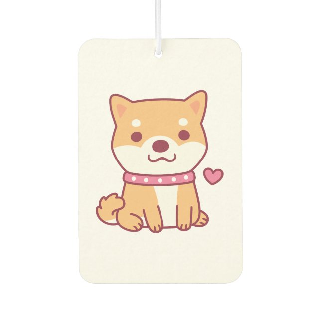 Cute Shiba Inu Dog Air Freshener (Front)