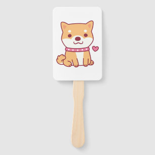 Cute Shiba Inu Dog Hand Fan