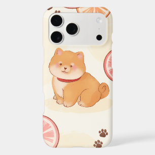 Cute Shiba Inu Dog & Pink Citrus Art iPhone 17 Pro Max Case