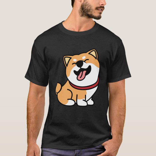 Cute Shiba Inu Dog T-Shirt (Front)