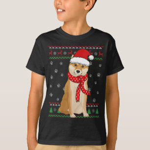 Cute Shiba Inu Dog Ugly Christmas Sweater Santa Ha