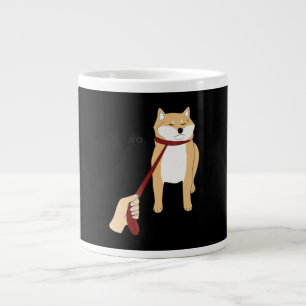 Cute shiba inu Nope dog funny design Giant Coffee Mug