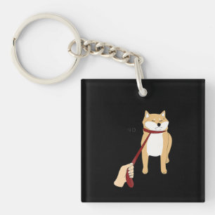 Cute shiba inu Nope dog funny design Keychain