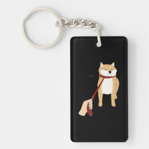 Cute shiba inu Nope dog funny design Keychain