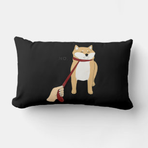 Cute shiba inu   Nope dog funny design Lumbar Pillow