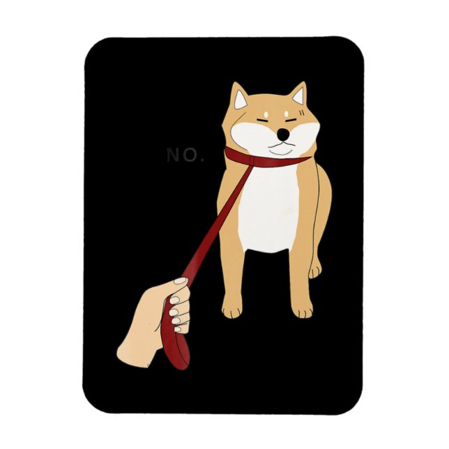 Cute shiba inu | Nope dog funny design Magnet (Vertical)