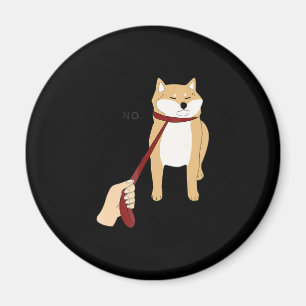 Cute shiba inu   Nope dog funny design Magnet