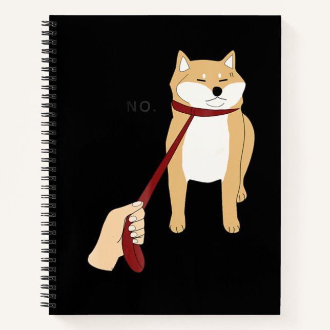Cute shiba inu | Nope dog funny design Notebook (Front)
