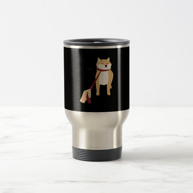 Cute shiba inu | Nope dog funny design Travel Mug (Center)