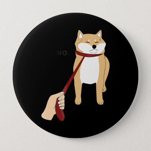 Cute Shiba Inu Nope _ Doge Meme Button